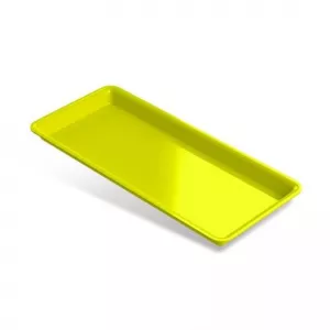 Bandeja Plástica P Amarela Fluorescente Autoclavável - Indusbello