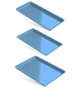 Bandeja Plástica P Azul Fluorescente Autoclavável - Indusbello