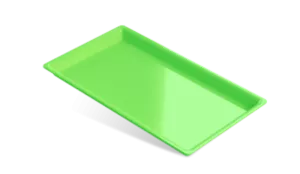 Bandeja Plástica P Verde Fluorescente Autoclavável - Indusbello