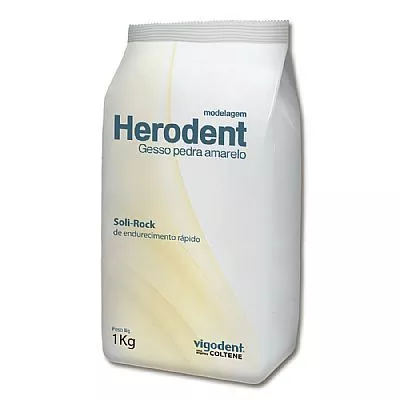 Gesso Especial Pedra Tipo Iii Herodent Amarelo 1kg - Coltene Whaledent