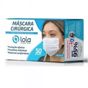 Máscara Descartável Tripla Com Clipe Nasal Verde - Lola