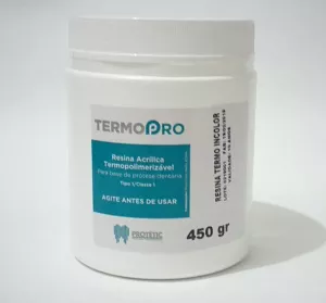Resina Acrílica Termopolimerizável Termopro 450g Incolor - Protetic