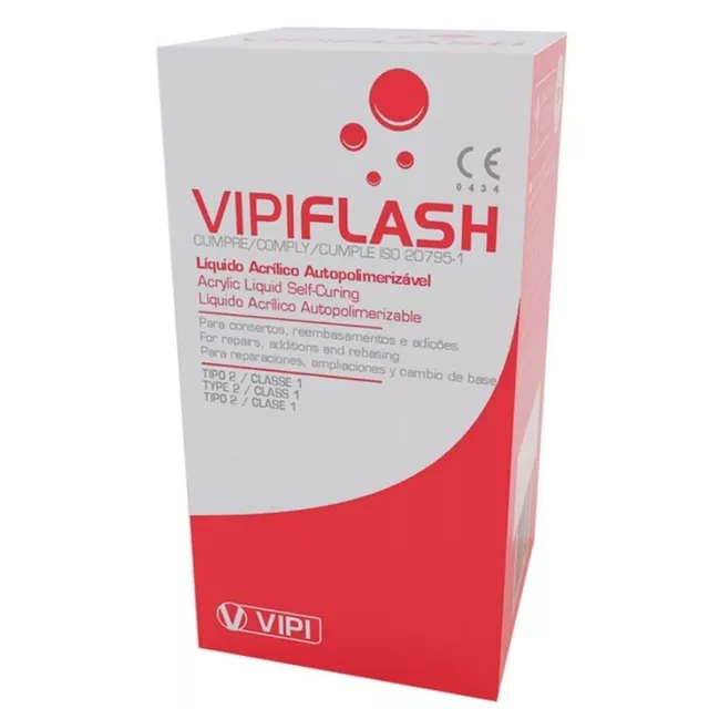 Resina Acrílico Autopolimerizável Vipi Flash 1kg Rosa - Vipi