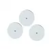 Roda De Borracha Cerâmica Branca 3 Unidades - Dedeco