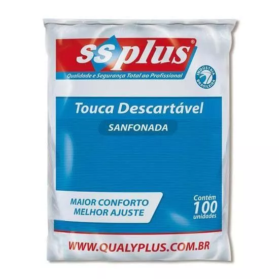 Touca Descartável Branca - SSplus